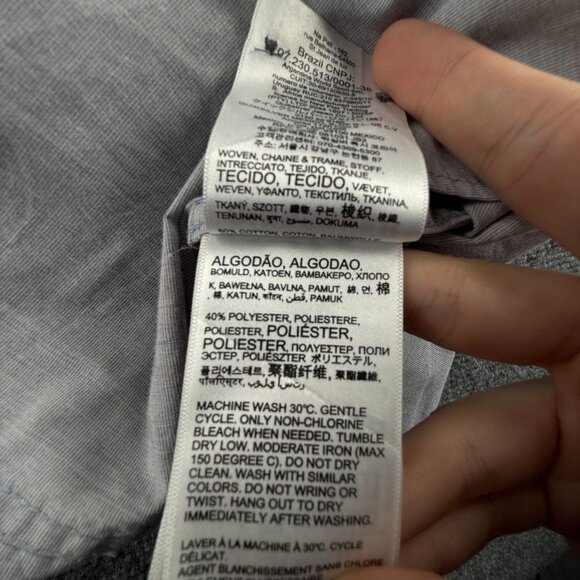 Quiksilver Button-Down XL Cotton Polyester Modern Gray Skate Shirt Mens Solid - Picture 12 of 13